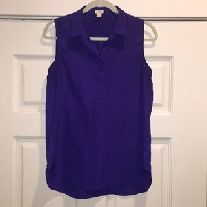 Jcrew size 6 button sleeveless blouse